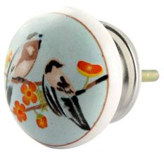 Multicolor Bird Ceramic Flat Drawer Knob Online